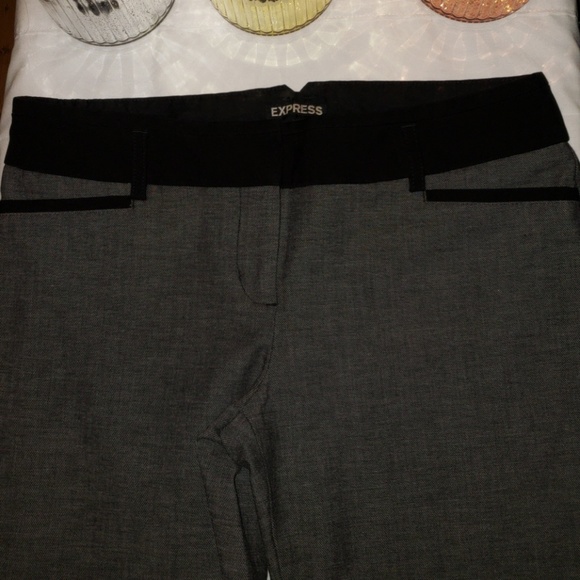 EXPRESS Columnist pant gray and black Size 4R - Picture 4 of 8